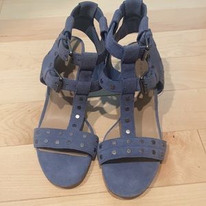 Saks Fifth Avenue Blue Chambray Sandals